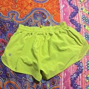 mustard yellow, lulu shorts size 4, 2.5 inch